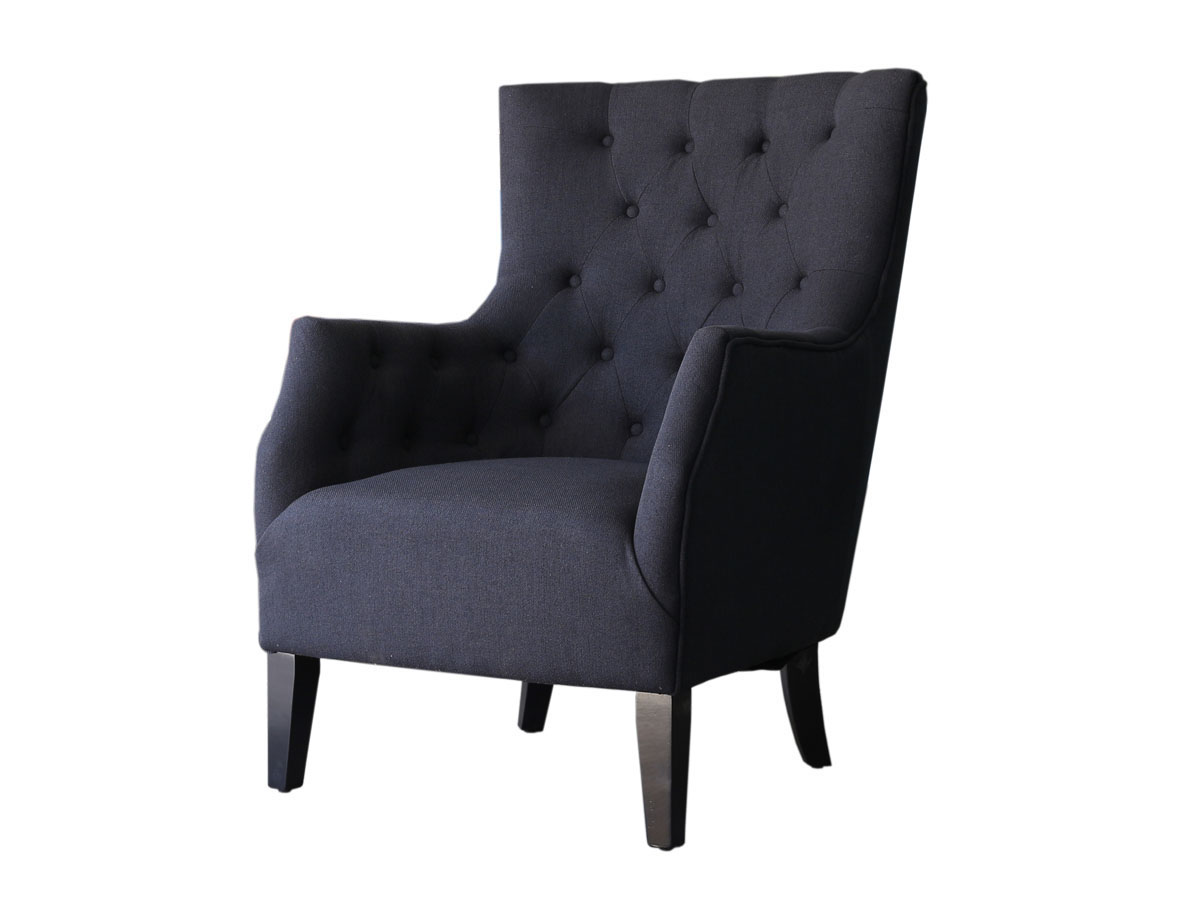 foto del prodotto poltrona scandinava duchesse in tessuto nero