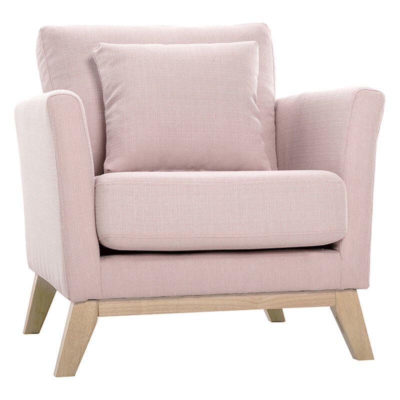 foto del prodotto poltrona scandinava sfoderabile tessuto rosa oslo