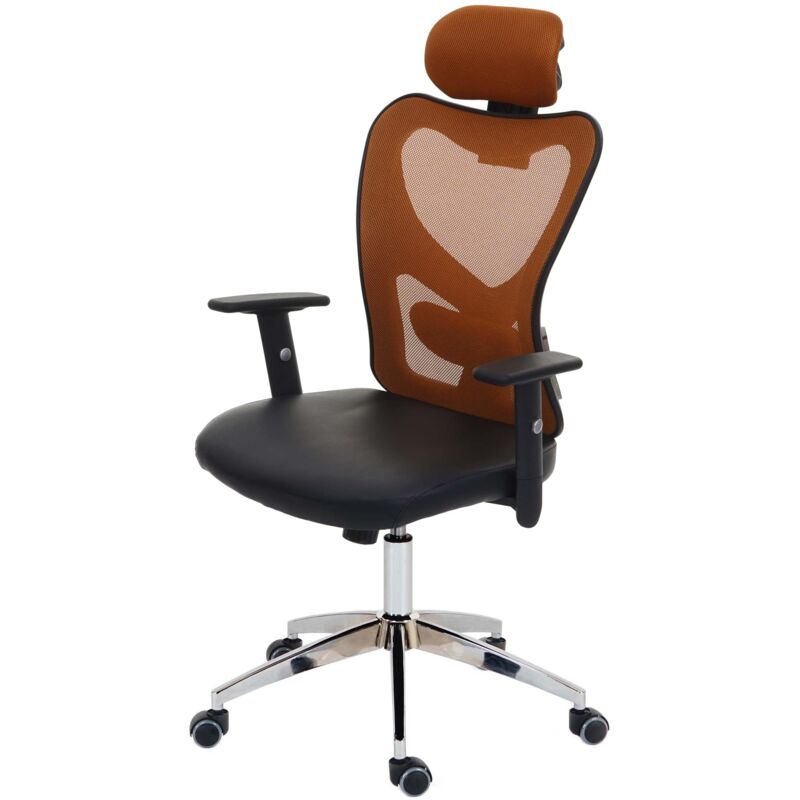 foto del prodotto poltrona sedia ufficio girevole regolabile t350 atlanta ecopelle design moderno marrone
