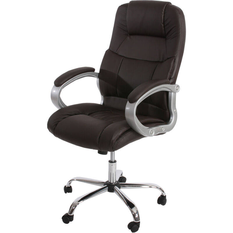 foto del prodotto poltrona sedia ufficio girevole t65 boston xxl ecopelle design moderno altezza regolabile marrone