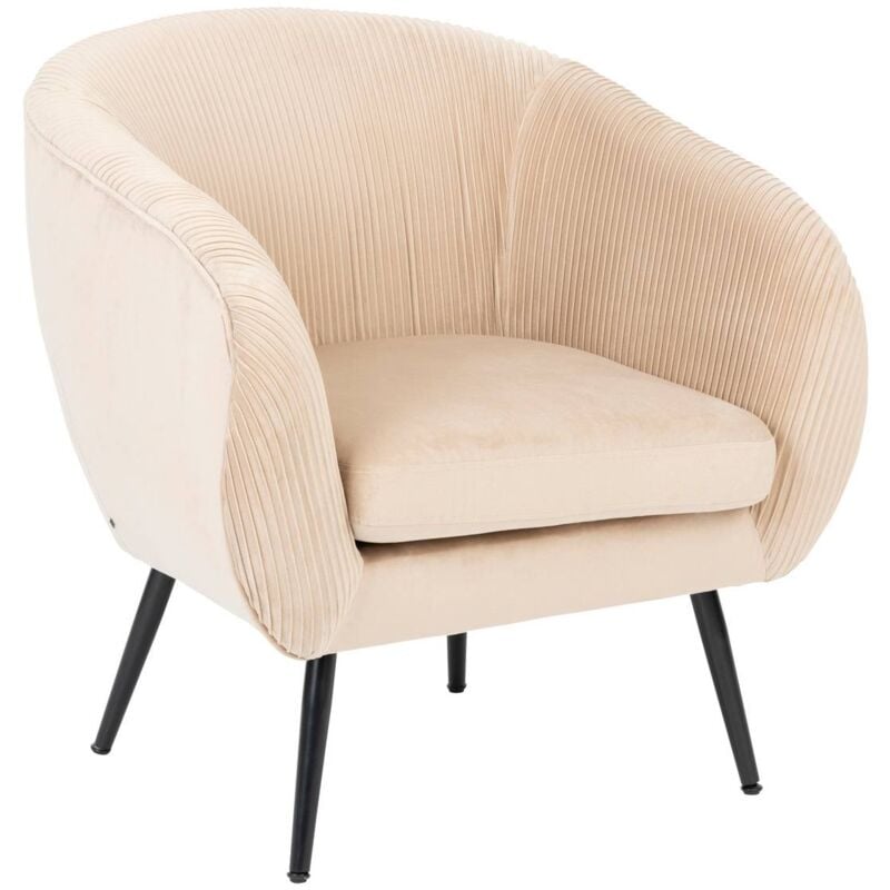 foto del prodotto poltrona solaro in velluto beige atmosphera cr ateur d int rieur