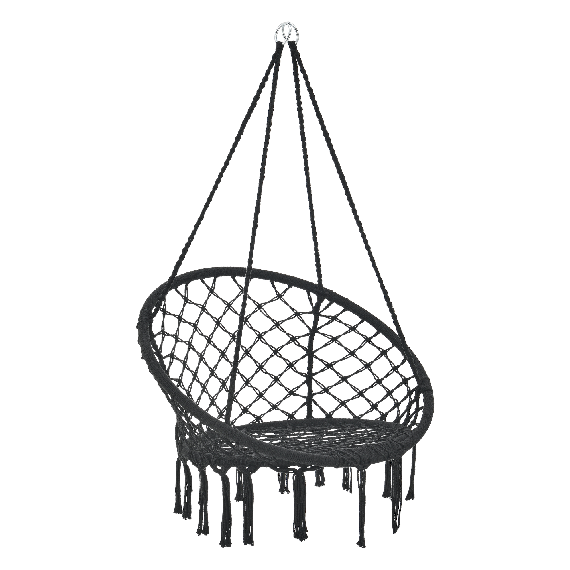 foto del prodotto poltrona sospesa altezza completa 140 cm altalena relax poltrona appendibile con carico max. 100 kg poltrona sospesa