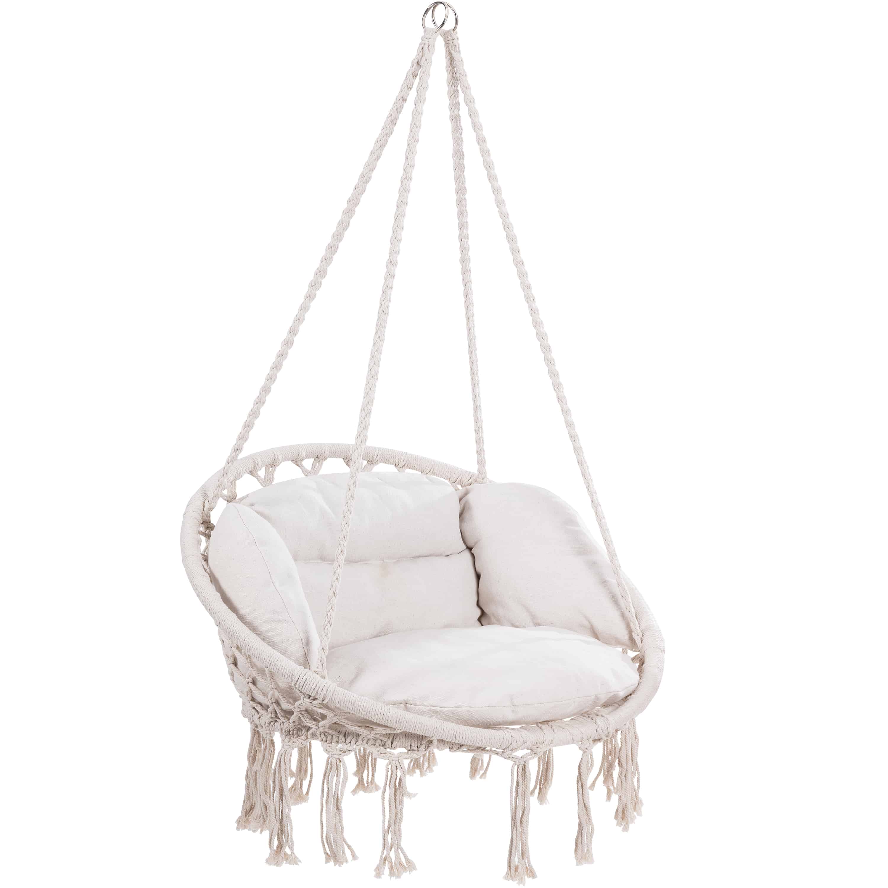 foto del prodotto poltrona sospesa crema 80x60x140cm