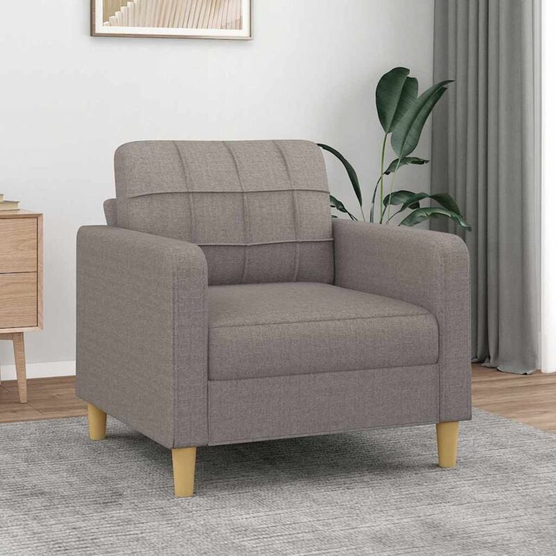 foto del prodotto poltrona tortora 60 cm in tessuto - vidaxl