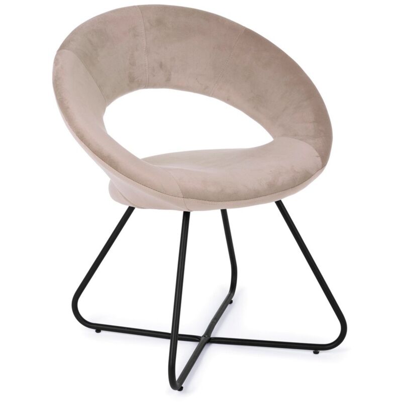 foto del prodotto poltrona vanity per interno, struttura seduta e schienale in compensato 58 x 69 x 81h cm oro tortora