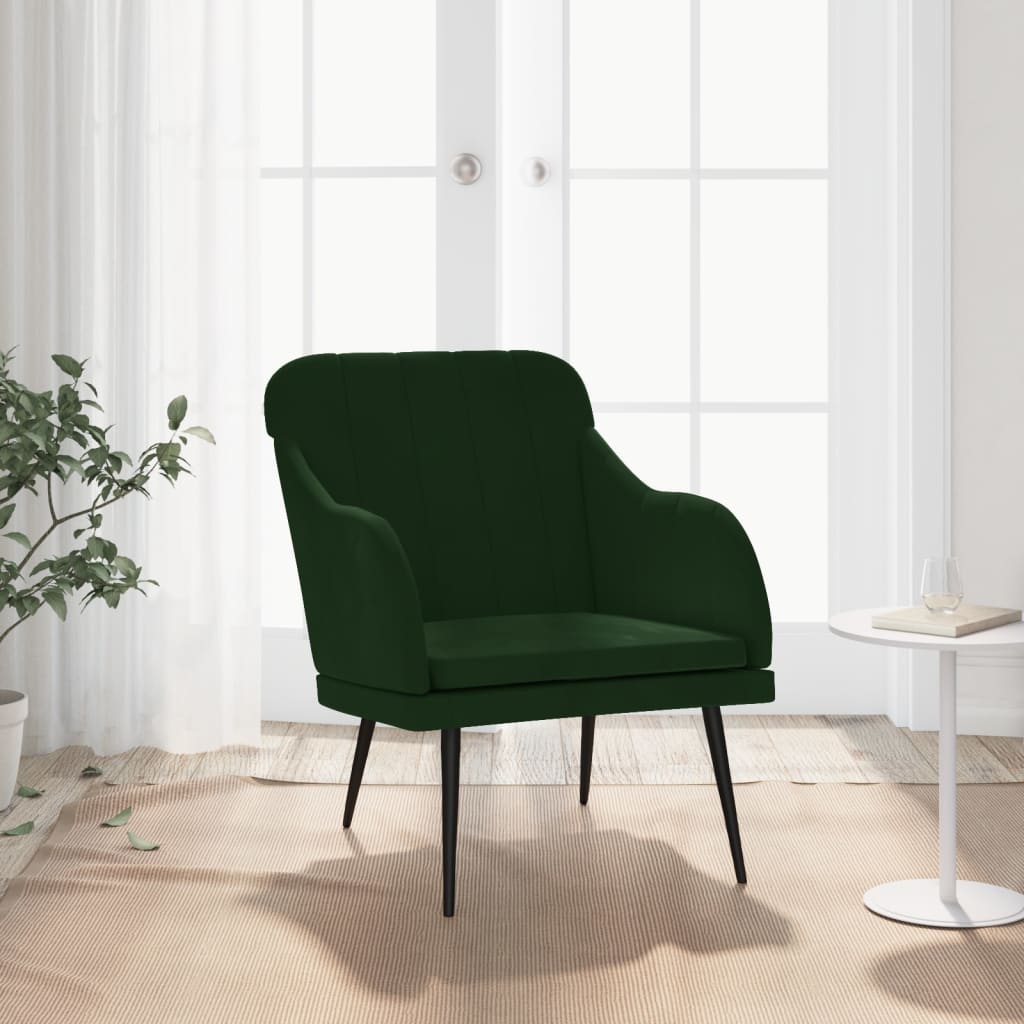 foto del prodotto poltrona verde scuro 63x76x80 cm velluto