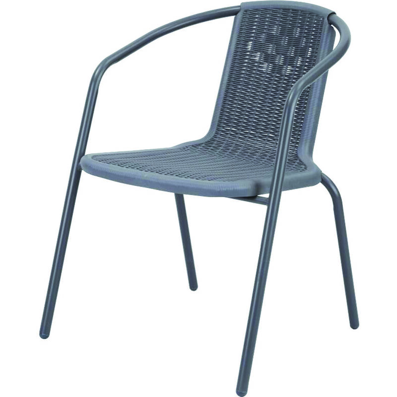 foto del prodotto poltrona wood grey in rattan sintetico pp