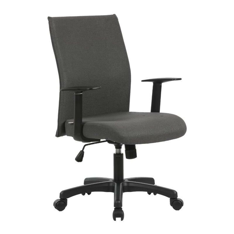 foto del prodotto poltroncina da ufficio in tessuto mod. pen colore grigio 61x60xh103 cm