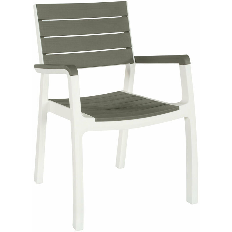 foto del prodotto poltroncina in resina da giardino con doghe effetto legno keter harmony