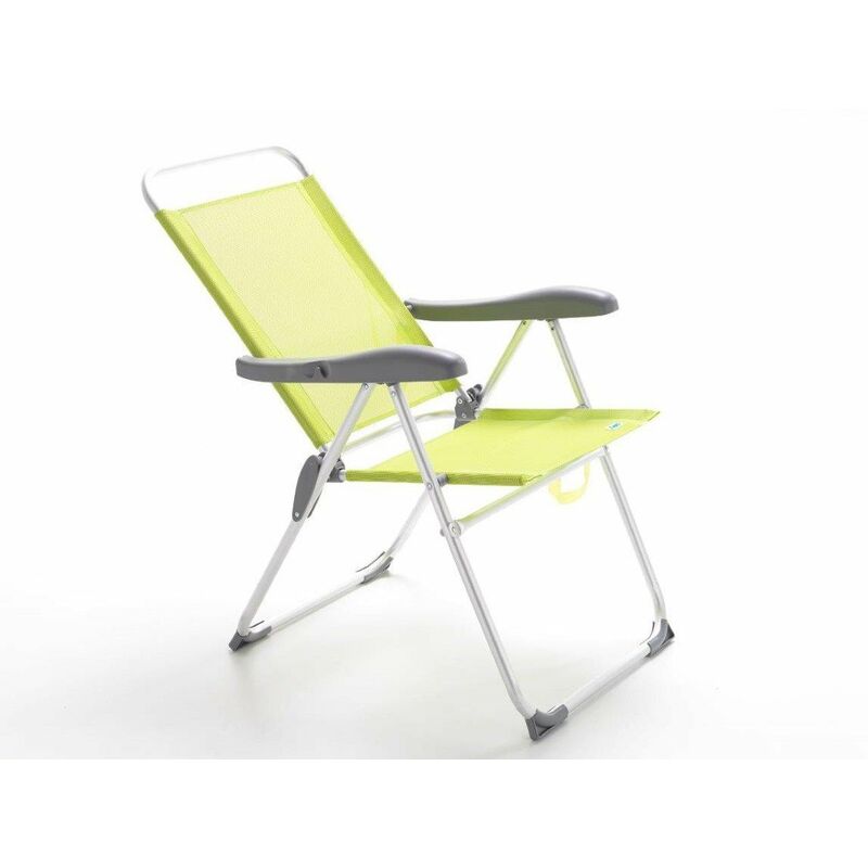 foto del prodotto poltroncina pieghevole tahiti braccioli struttura alluminio tub 22 mm lemon