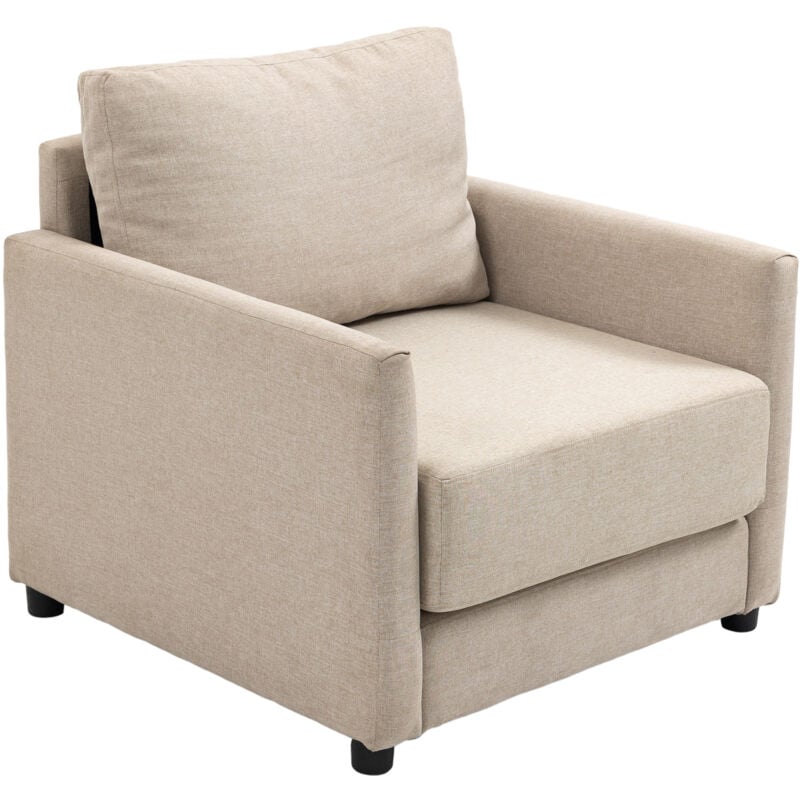 foto del prodotto poltroncina traspirante e imbottita con tasca interna beige homcom