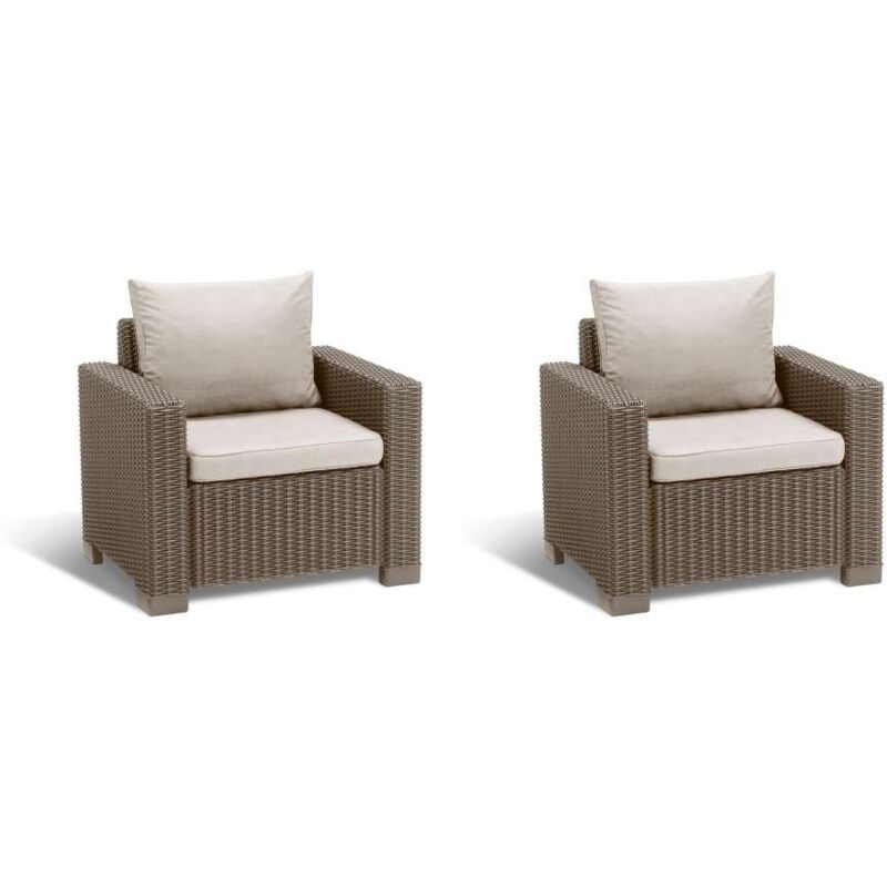 foto del prodotto poltrone da giardino california cappuccino 83x68x71,5 cm keter