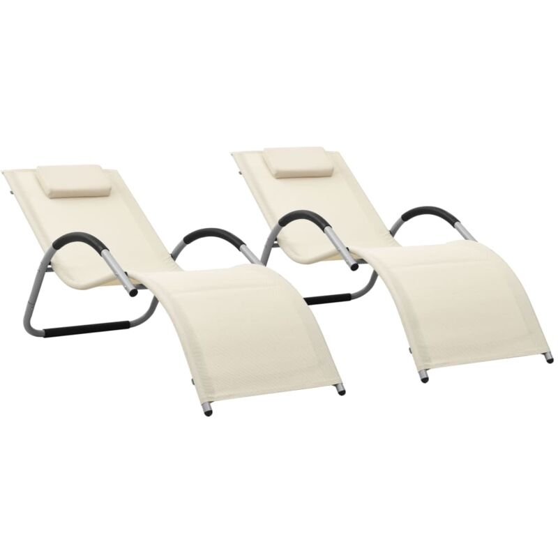 foto del prodotto poltrone lounge in textilene 2 pezzi crema e grigio