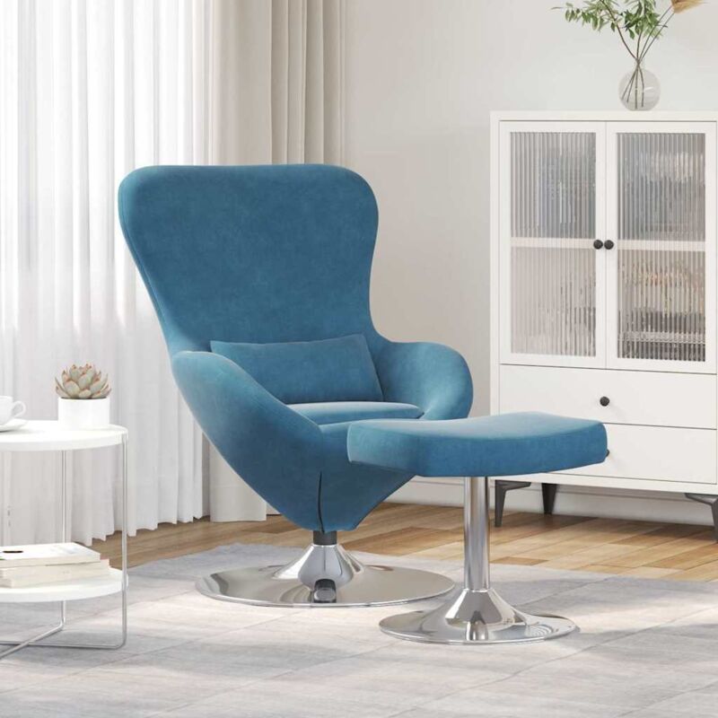 foto del prodotto poltrone, recliner e poltrone letto 2 pcs blu standard vidaxl