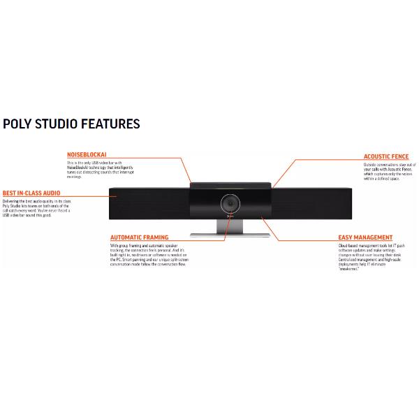 foto del prodotto poly barra video studio usb