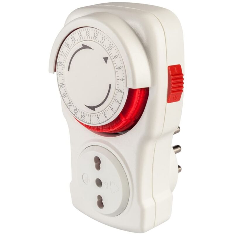 foto del prodotto poly pool pp1408am programmatore giornaliero 250v timer programmabile per spina elettrica temporizzata timer presa elettrica a ciclio giornaliero