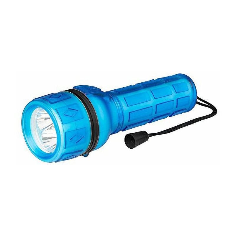 foto del prodotto poly pool - pp3151 torcia led portatile - torcia mini led da lavoro e campeggio - luce emergenza o lavoro tascabile in alluminio portata 30m con