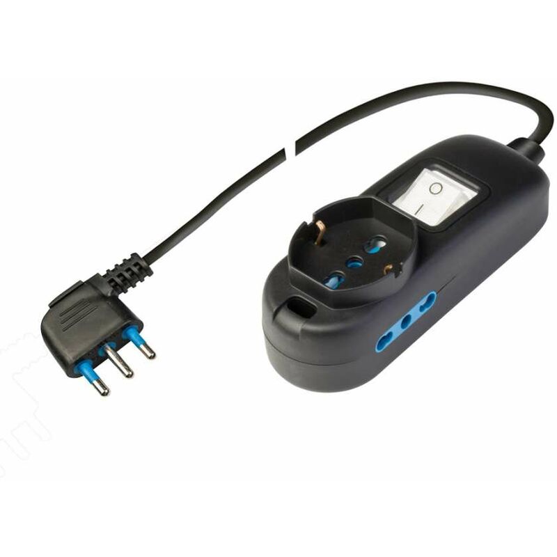 foto del prodotto poly pool presa multipla 250 v 2 prese bivalenti 1 pluristandard 10 16a 3 metri