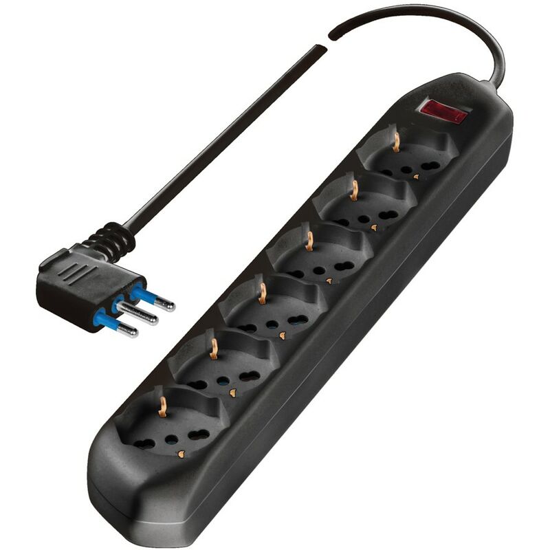 foto del prodotto poly pool presa sestupla pluristandard spina10a ner