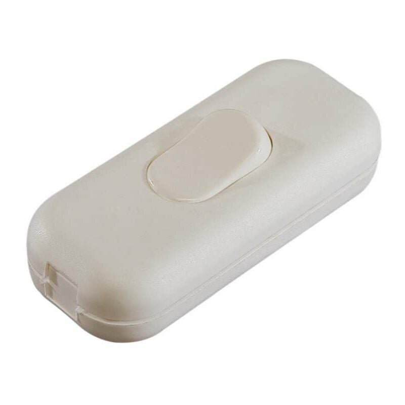 foto del prodotto poly pool pulsante unipolare 2a 250v terminale per cavo piatto e tondo bianco