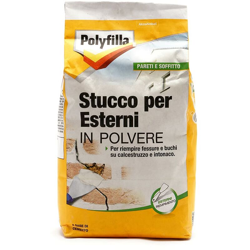 foto del prodotto polyfilla stucco per esterni in polvere a base di cemento 5 kg .