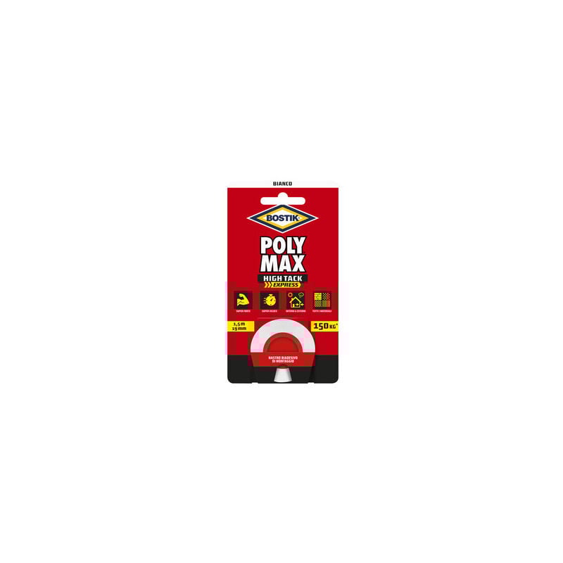 foto del prodotto polymax nastro biad high tack express bianco bostik