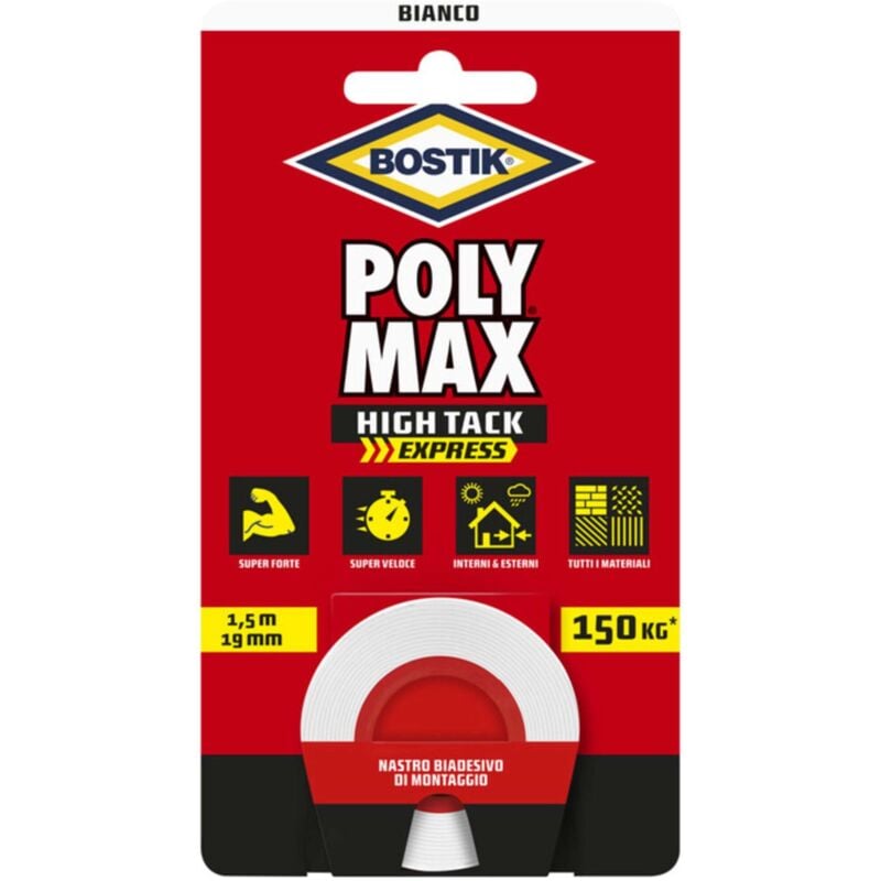 foto del prodotto polymax nastro biad hightack express bianco bostik