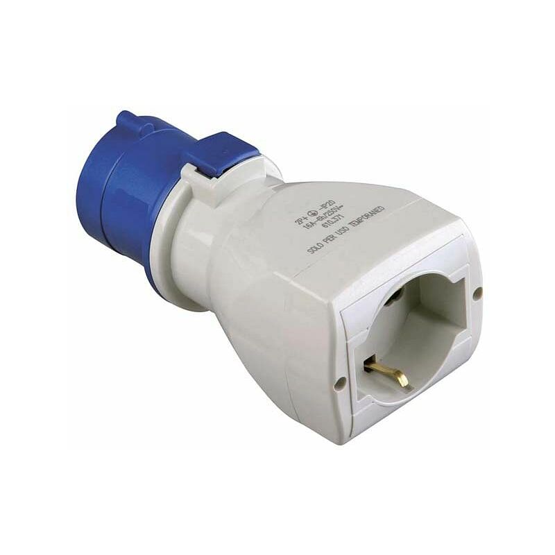 foto del prodotto polypool ind. adatt 200 250v s16a 2p t e p 16a 2p t