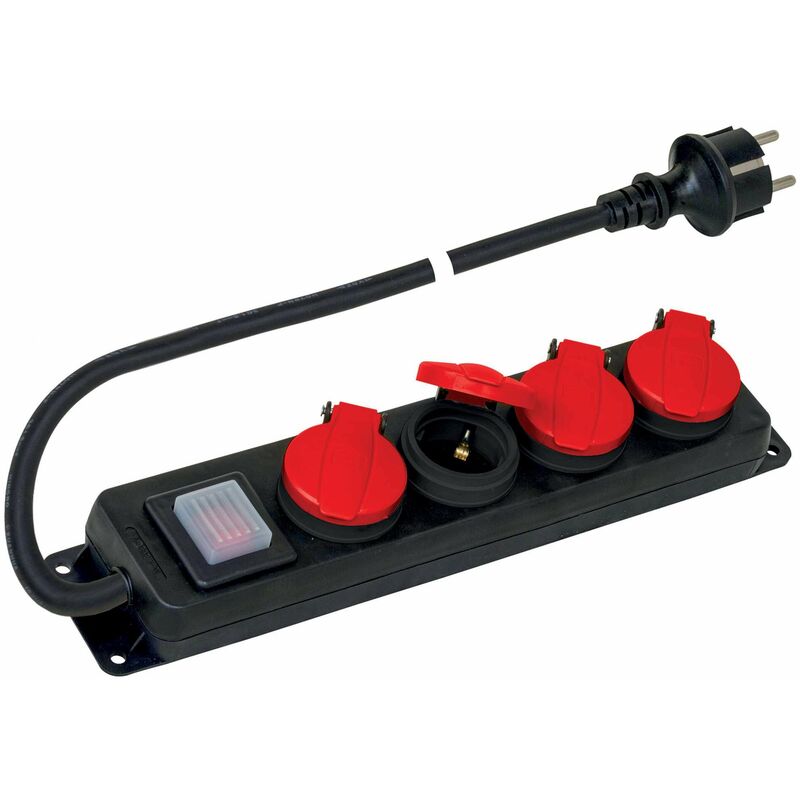 foto del prodotto polypool pp2508 mult. 4 prese schuko ip44