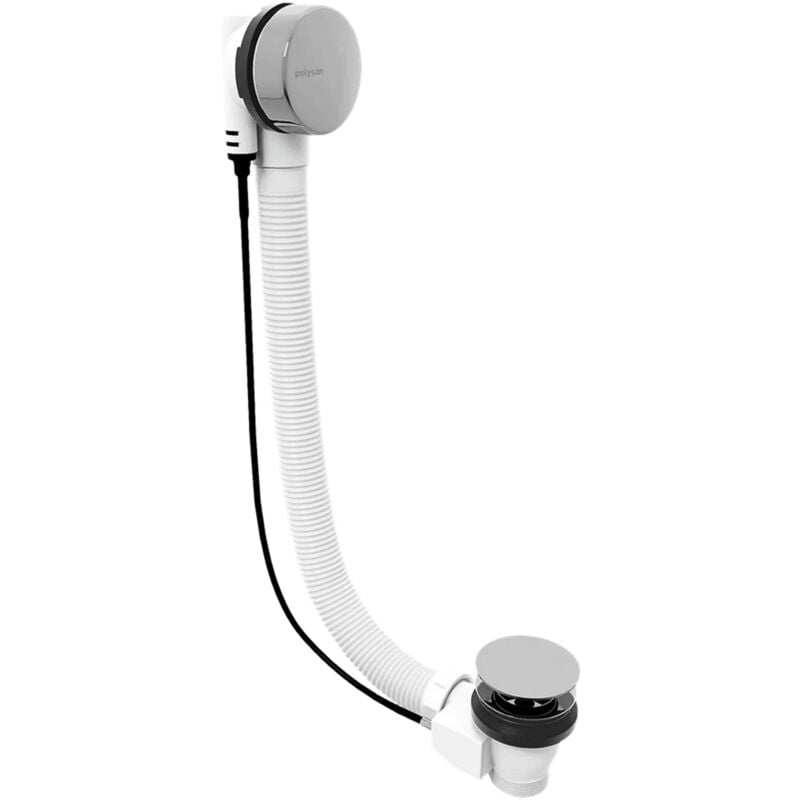 foto del prodotto polysan accessori set di scarico e troppopieno per vasca, lunghezza 60 cm, cromato 71850