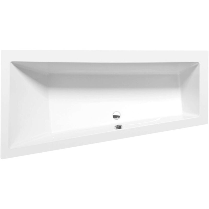 foto del prodotto polysan vasche da bagno vasca da bagno asimmetrica andra l, 180x90x45 cm, bianco 72872