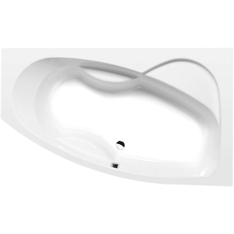 foto del prodotto polysan vasche da bagno vasca da bagno asimmetrica mamba r, 170x100x44 cm, bianco 77111