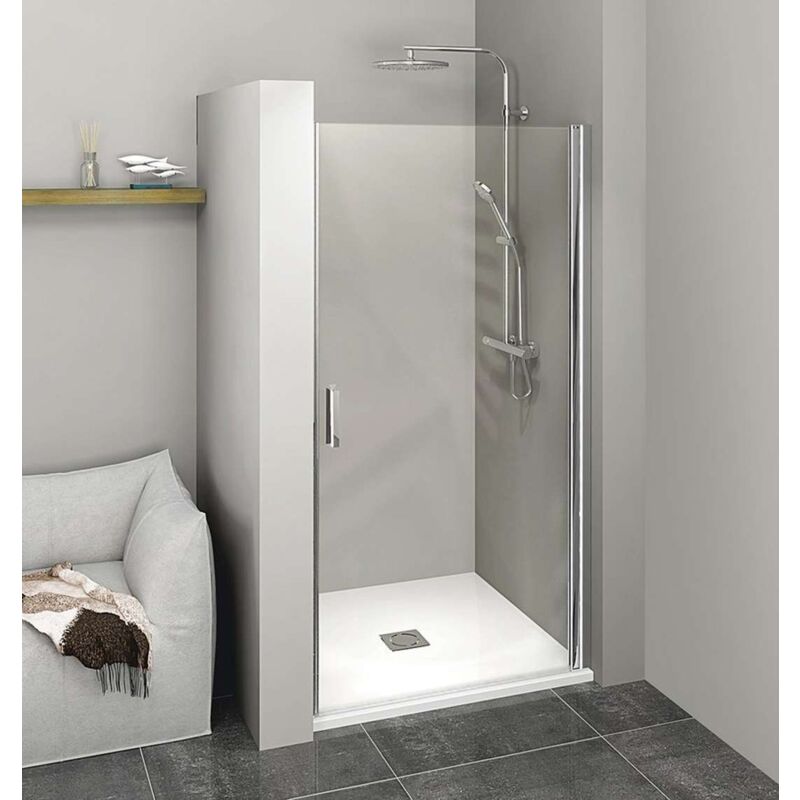 foto del prodotto polysan zoom line anta doccia 70 cm, vetro trasparente zl1270