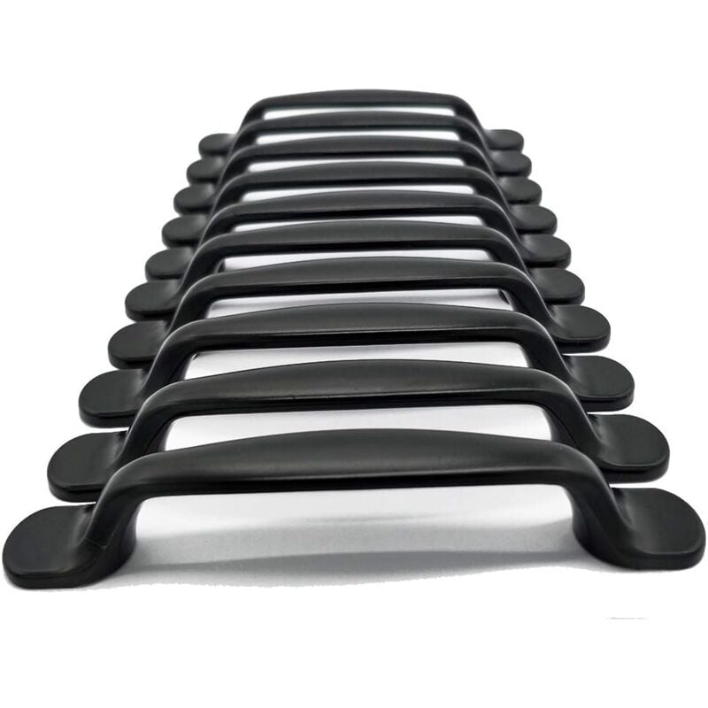 foto del prodotto pomelli e maniglie per mobili, 10x qrity 96mm nero maniglie per porte di mobili da cucina