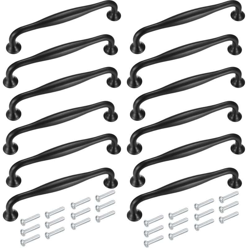 foto del prodotto pomelli e maniglie per mobili, 12 pezzi 128mm maniglie da cucina, maniglie per ante di armadi, pomelli per armadietti, maniglie in lega di alluminio