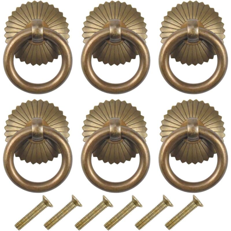 foto del prodotto pomelli e maniglie per mobili, 6 pezzi maniglia per mobili vintage, pomello per mobili per mobili da cucina, credenza, porta da 25 mm antico 