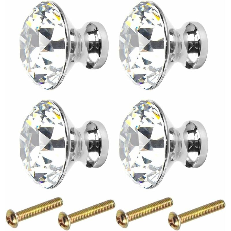 foto del prodotto pomelli per mobili cucina classica 4pcs maniglie per mobili moderni eleganti pomelli per cassettiera bambini maniglia a forma di diamante per armadio