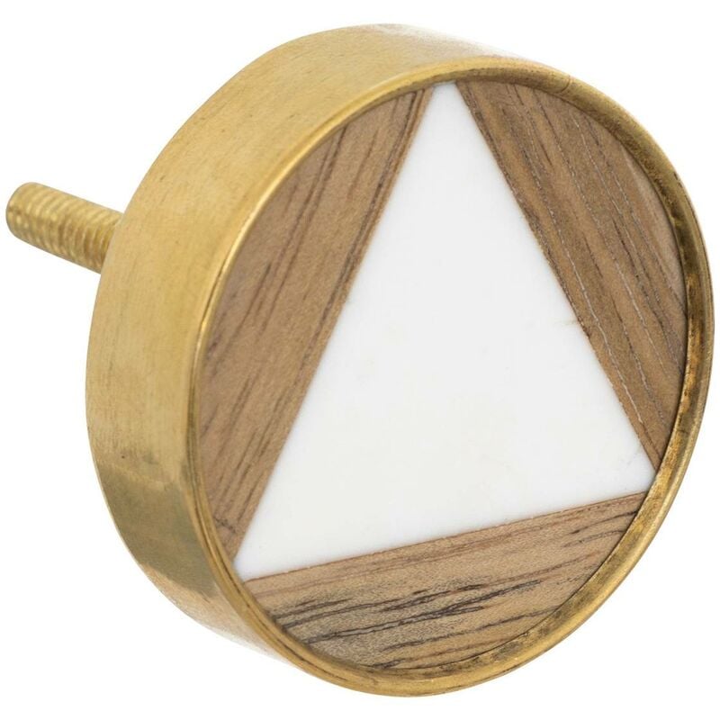 foto del prodotto pomelli per mobili x2 isla in legno di mango e ottone d3,8cm atmosphera cr ateur d int rieur