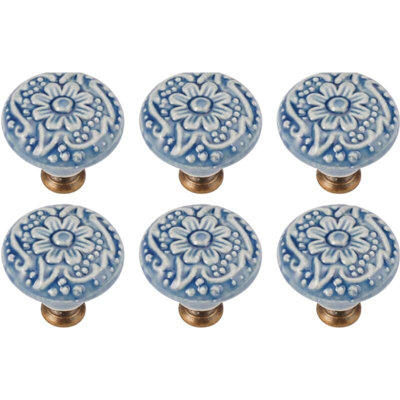 foto del prodotto pomelli per porte in ceramica, maniglie vintage per porte e cassetti in ceramica, pomelli per mobili vintage con viti, pomelli per cassetti in