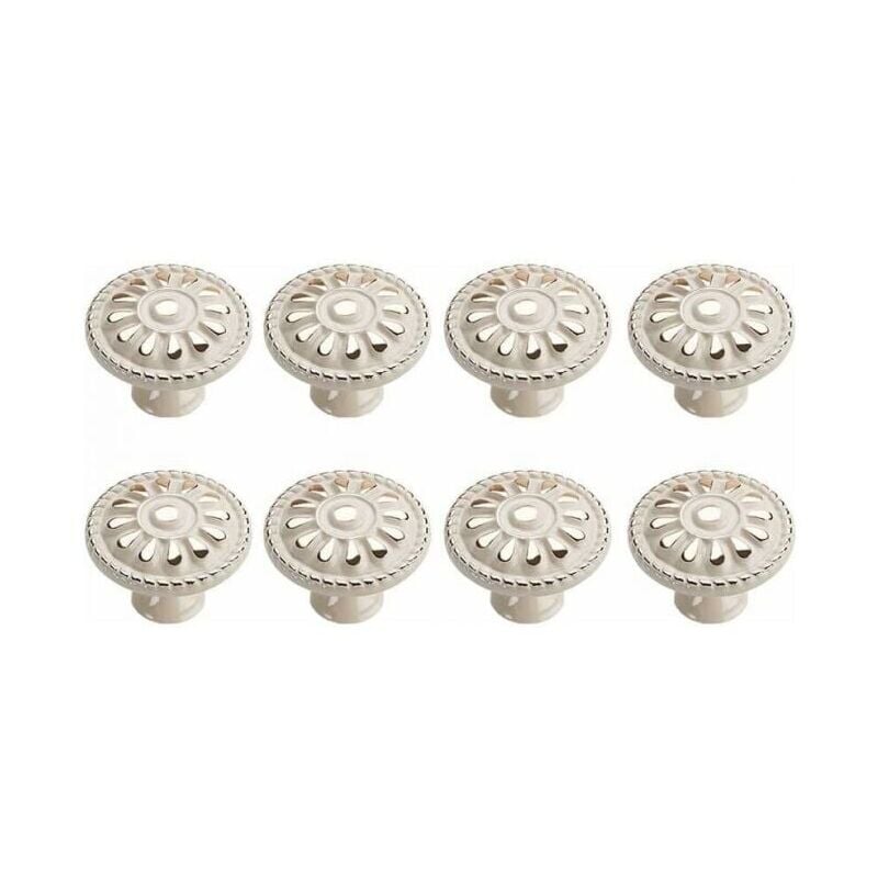 foto del prodotto pomelli rotondi per cassetti, pomelli per mobili, pomelli per cassettiere, pomelli per mobili, pomelli per cucina, pomelli per porte, bianco vintage,