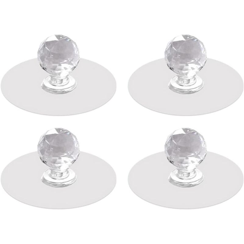 foto del prodotto pomelli trasparenti per cassetti, maniglie a forma di diamante per guardaroba, credenza da cucina, cassettiera da bagno, porte e finestre per mobili,