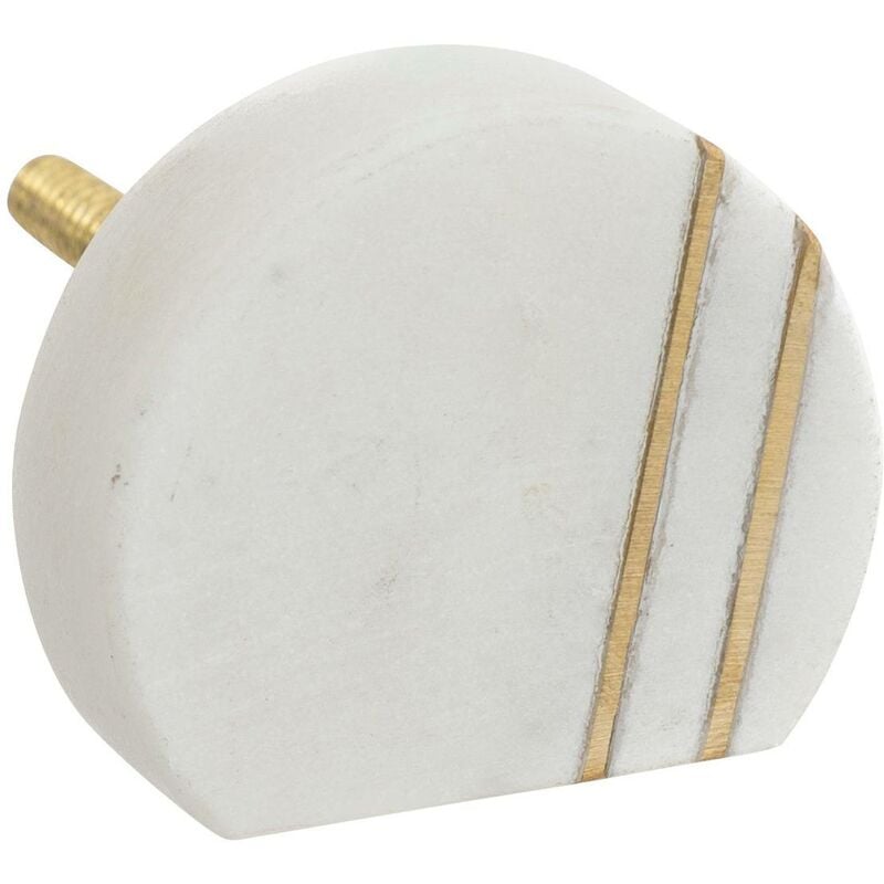 foto del prodotto pomelli x2 maeva in marmo e ottone d4cm bianco atmosphera cr ateur d int rieur