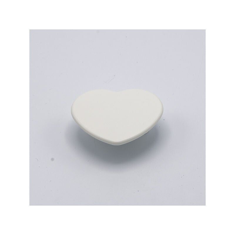 foto del prodotto pomello bimbi cuore - goffrato fine bianco - goffrato fine bianco