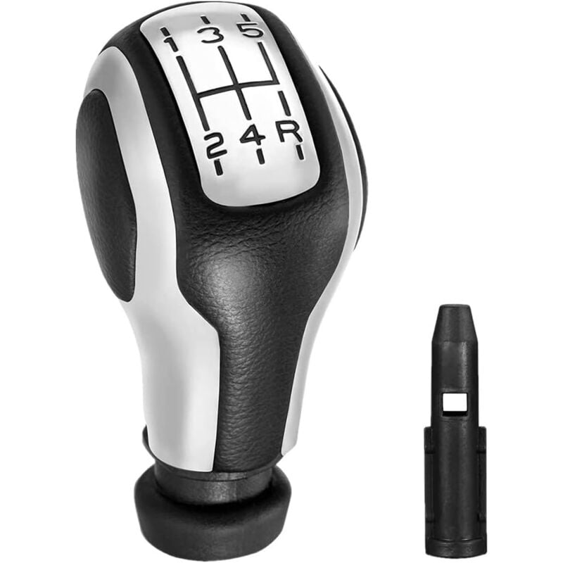 foto del prodotto pomello del cambio a 5 velocit nero con adattatore per peugeot 106 107 205 206 207 301 306 307 308 406 407 408 508 605 806 807 2008 3008 5008