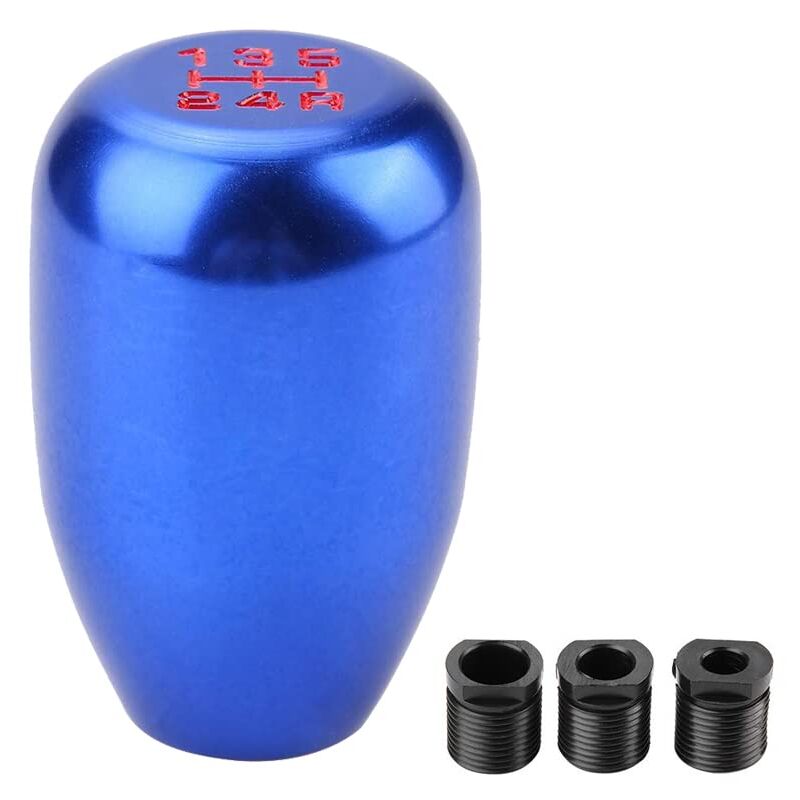 foto del prodotto pomello del cambio automatico universale fydun a 5 velocit con 3 adattatori da 8 mm 10 mm 12 mm per interni auto blu zoternen