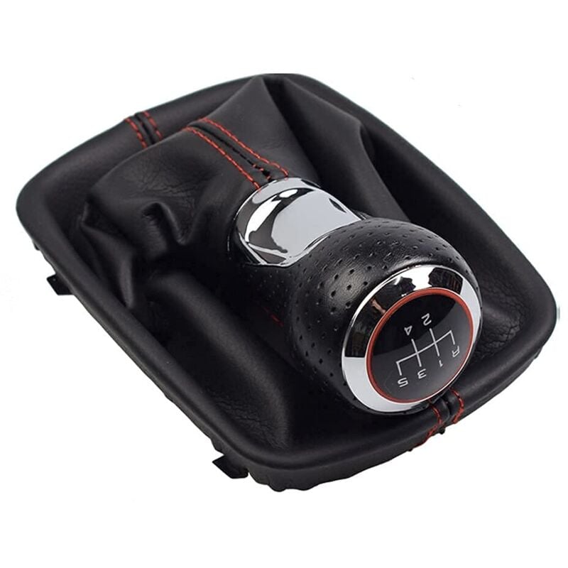 foto del prodotto pomello del cambio in pelle per auto con cuffia di protezione 5 marce per audi a4 b6 8e 2000 2004 a6 c5 4b 1997 2005 r 5 marce 