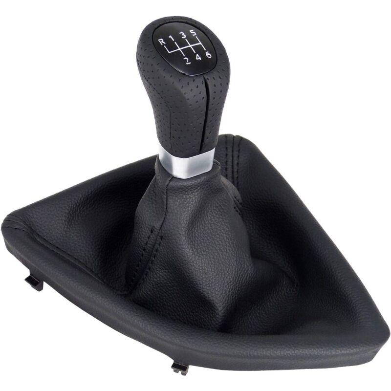 foto del prodotto pomello del cambio in pelle traforata nera a 6 velocit compatibile con bmw serie 1 e81 e82 e87 e88 parte di ricambio del pulsante plug play pomello