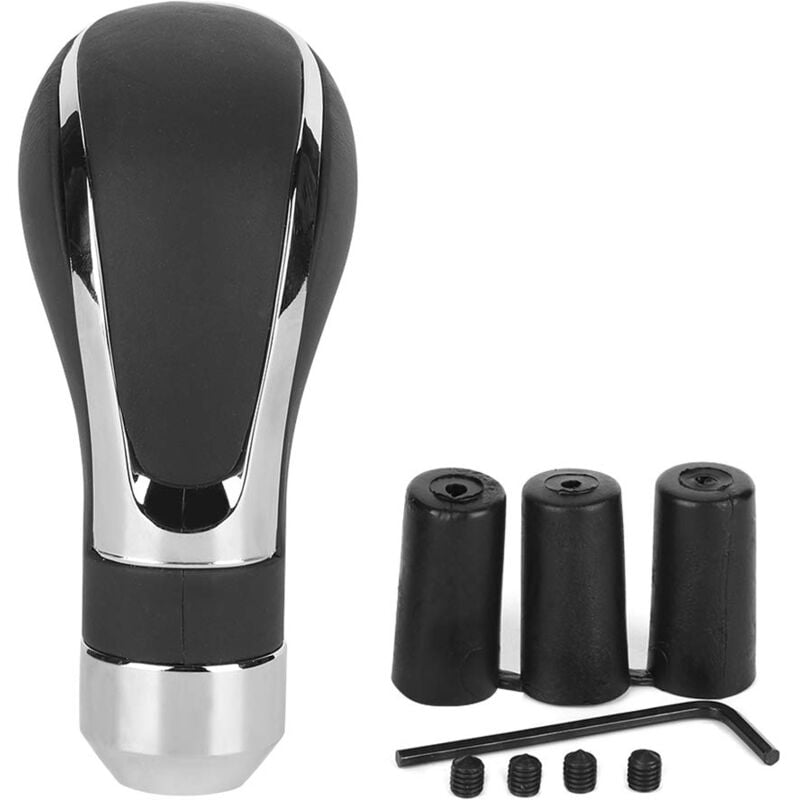 foto del prodotto pomello del cambio kimiss, pomello del cambio automatico universale in plastica per auto, accessori per pomello del cambio automatico nero 