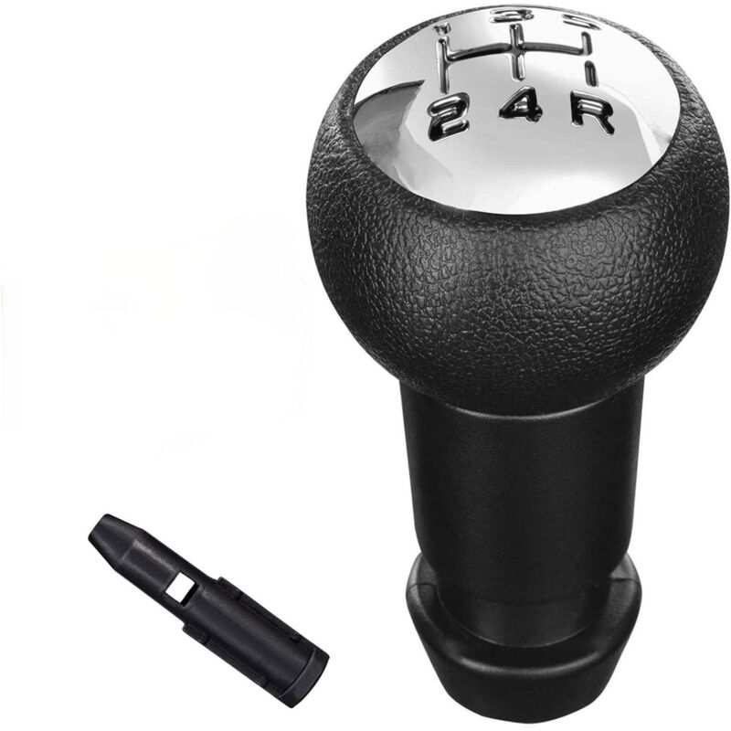 foto del prodotto pomello del cambio manuale a 5 velocit per peugeot 106 107 207 301 307 308 407 408 508 3008 1007 per citroen c2 c3 c4 picasso, nero e argento
