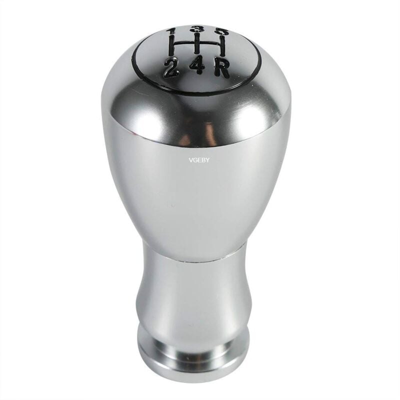 foto del prodotto pomello del cambio vgeby per auto, pomello del cambio manuale universale a 5 velocit mt in alluminio colore argento zoternen